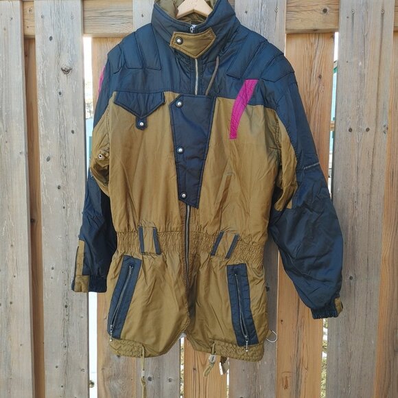 Men's Vintage 80's World Pro Mogul Tour Belted Ski Jacket Men's Medium - Picture 2 of 14